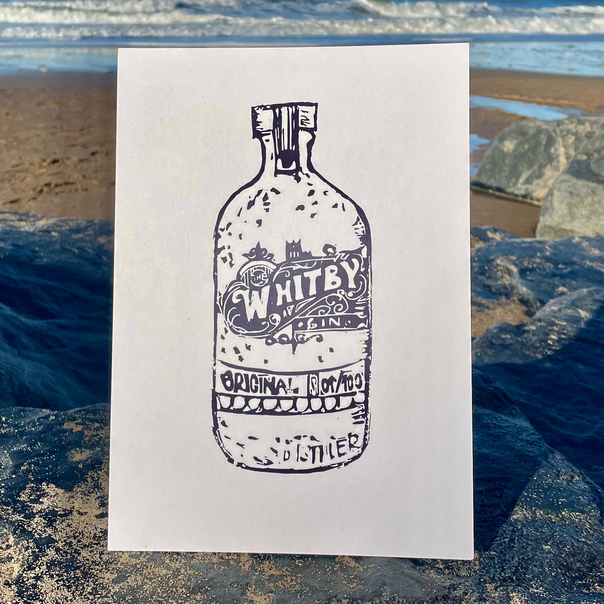 Whitby Gin Limited Edition Lino Print